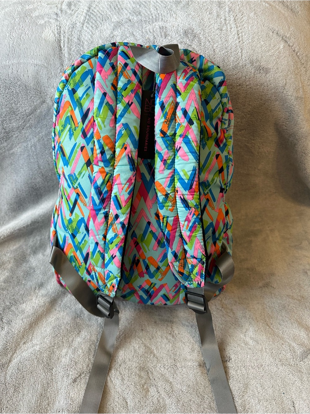Colorful Geometric Print Backpack - Picture 2 of 5
